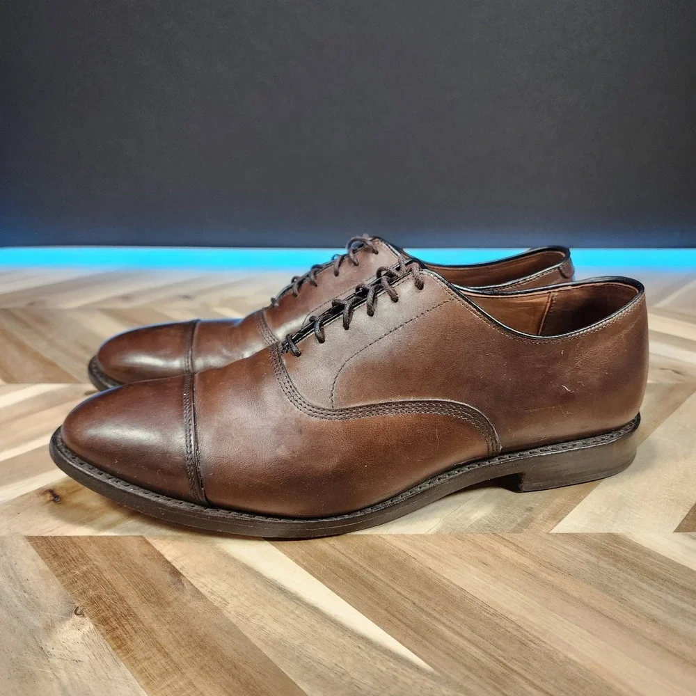 Allen Edmonds Park Avenue Cap-toe Oxford Dark Brown Dress Shoe Sz 10.5 D 5845